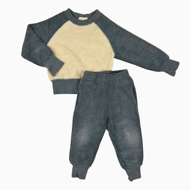 Ensemble pull et jogger gris et beige en poalr 12-18M