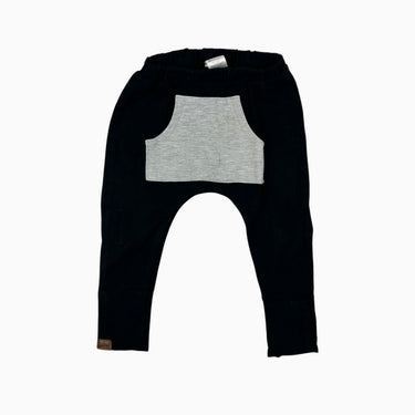 Pantalon noir poche grise bamboo-coton 1-2Y