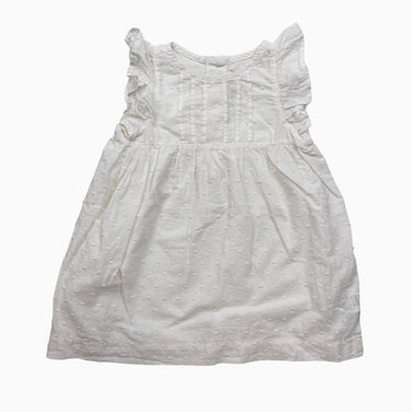 Robe écru en coton point d'esprit 6-12M