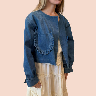 Veste en coton chambray pour femmes S