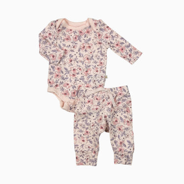 Ensemble rose fleurs 0-3M