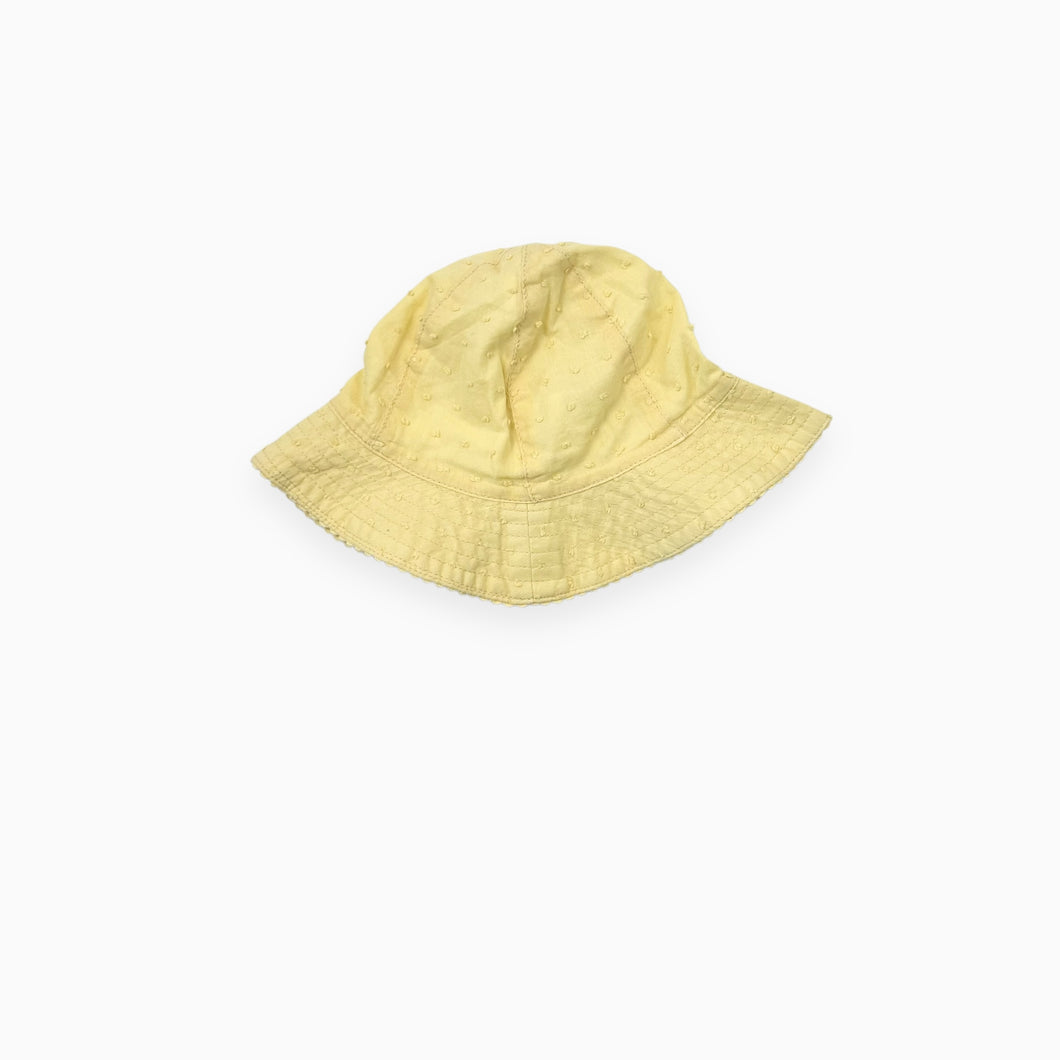 Chapeau jaune sorbet en coton point d'esprit 2-4Y