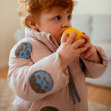 Manteau rose bonhomme bleu 12-18M