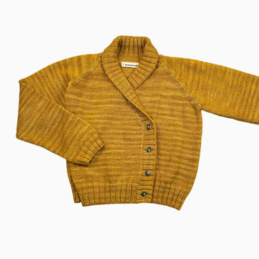 Cardigan Saltwater ocre en tricot de laine mérino 9-10Y