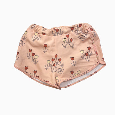 Maillot avec filet intégré peche 'tulipes' 8-9Y