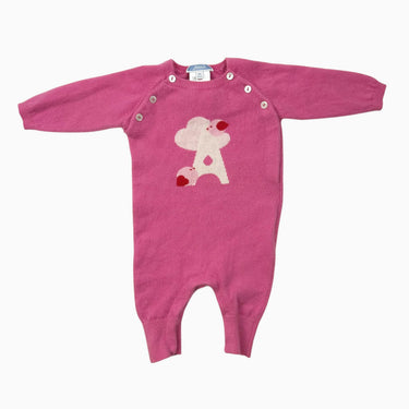 Combi rose 'oiseaux' en cachemire 3M