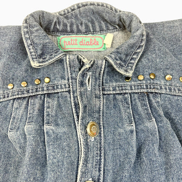 Combi en denim cloutée 12M