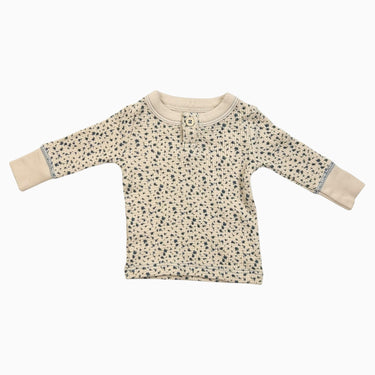 Chandail vanille fleuri en coton gaufré 0-3M