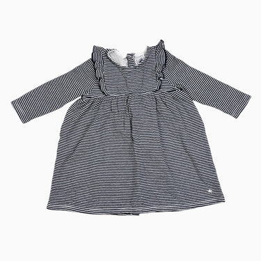 Robe à rayures marine profond 12M