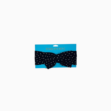 Bandeau avec noeud noir à pois OS