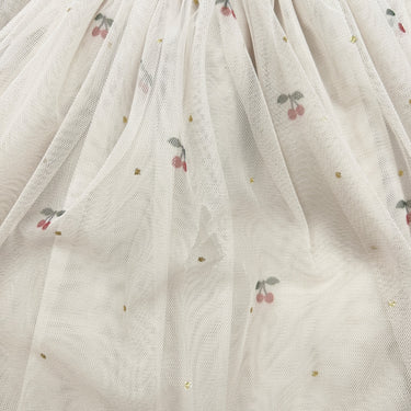 Jupe cerises doublé en tulle 4Y
