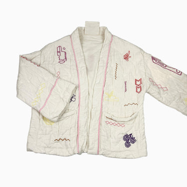 Manteau crème brodé 130CM 8Y