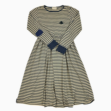 Robe à rayures marine et sable 10-11Y