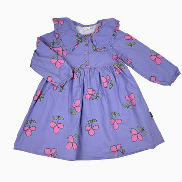 Robe mauve fleurie 6-8Y