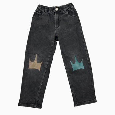 Jeans noir taille élastique revalorisé 4-5Y