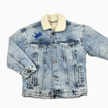 Veste en denim doublé sherpa revalorisé 8Y