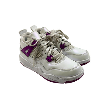 Sneakers blanc perlé et mauve à lacet 13US