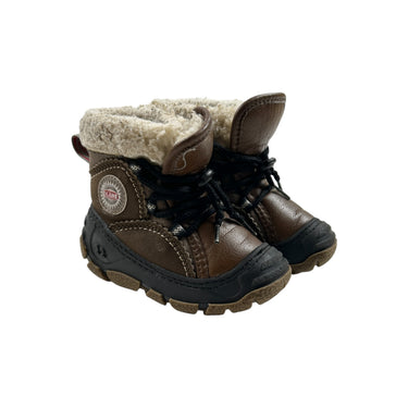 Bottes d'hiver marrons doublées à lacet 21-22EU