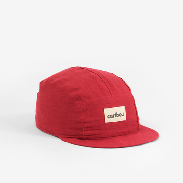 Casquette coquelicot en lin  (tailles variées)