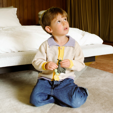 Cardigan colorblock en tricot 3-4Y