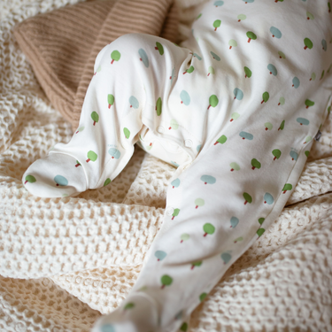 Pyjama vanille 'arbres' en coton pima 0-6M