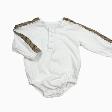 Barboteuse blanche à motifs emblématique 12M