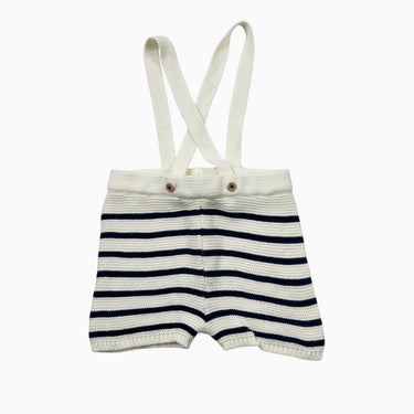 Bloomer collab Oeuf à rayures marine en tricot 6-9M