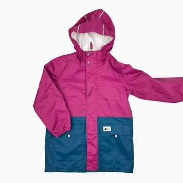 Manteau imperméable rose et bleu 5Y