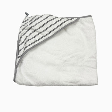 Sortie de bain blanche rayée