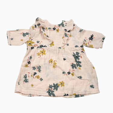 Robe rose fleurie en mousseline 3M