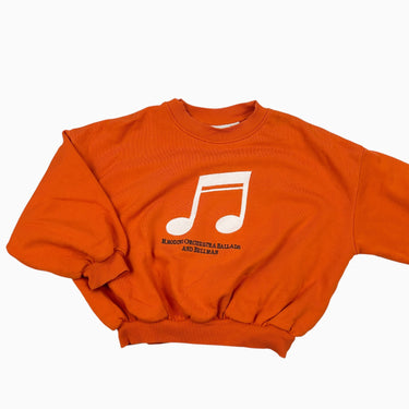 Pull orange 'note de musique' 3-5Y