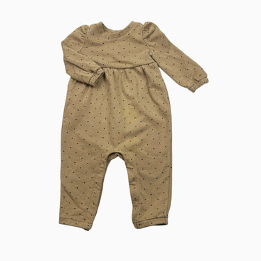 Combi beige à cœurs 6-12M