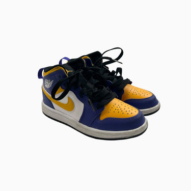 Sneakers 'Air Jordan' bleu et jaune à lacet 11US