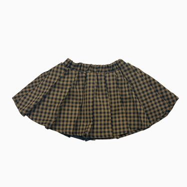 Jupe à vichy ocre short intégré 2-3Y