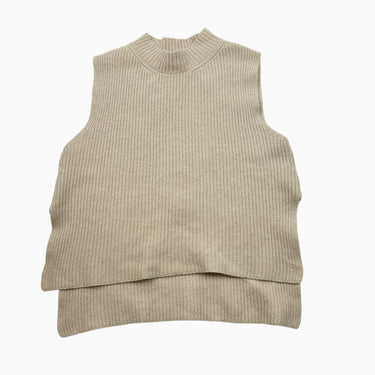 Débardeur vanille en tricot de laine et poly 8Y