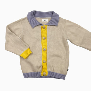 Cardigan colorblock en tricot 3-4Y