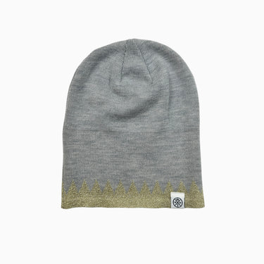 Tuque grise et dorée en laine 9-12Y