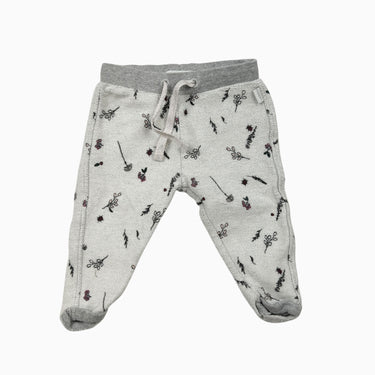 Jogger gris fleuri 68CM 6M