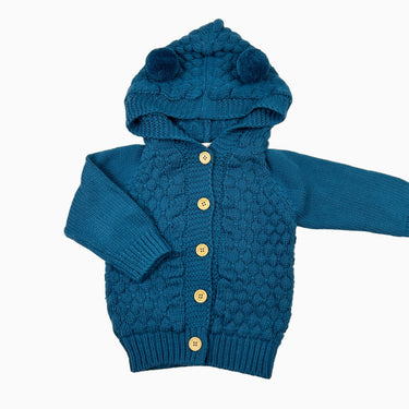 Veste bleu en tricot 18-24M