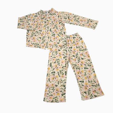 Pyjama vanille fleuri 3-4Y
