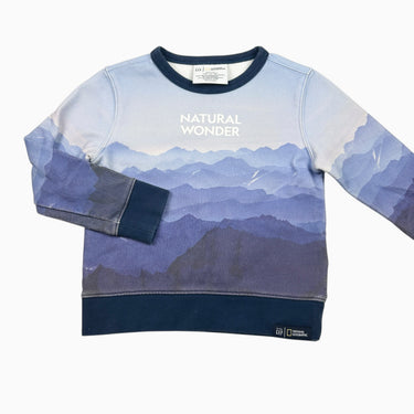 Pull bleu paysage dégradé 5Y