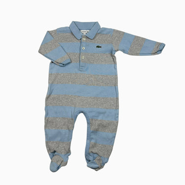 Pyjama bleu et gris à rayures 1Y