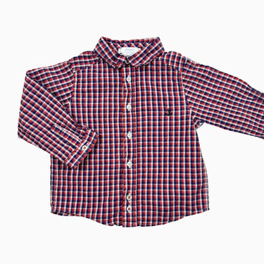 Chemise rouge et bleu carreauté 18M