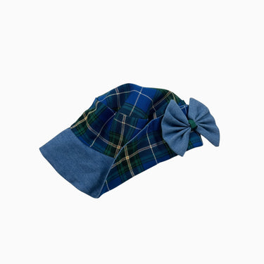 Chapeau bleu carreauté vintage 2-3Y