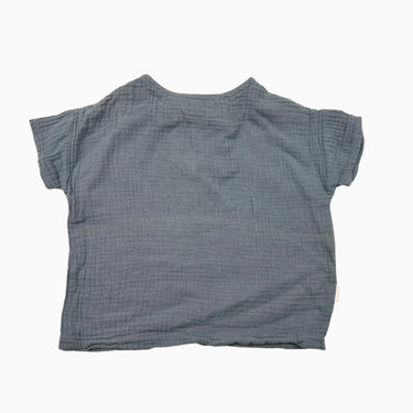 Blouse anthracite en mousseline 6-12M