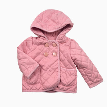 Manteau rose matelassé 12-18M