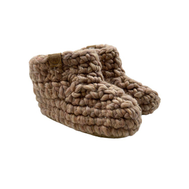 Pantoufles roses en tricot de laine 15CM 3Y