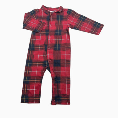Pyjama rouge à carreaux 12M
