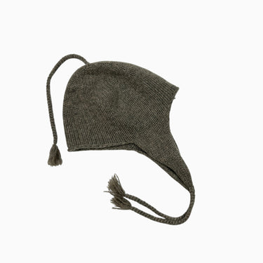 Bonnet taupe en tricot cachemire 3Y