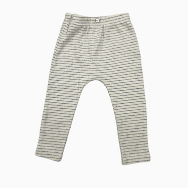 Legging blanc à rayures 9-12M